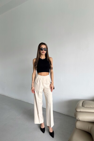 Cepli Palazzo Pantolon - Bej - MAT Collection