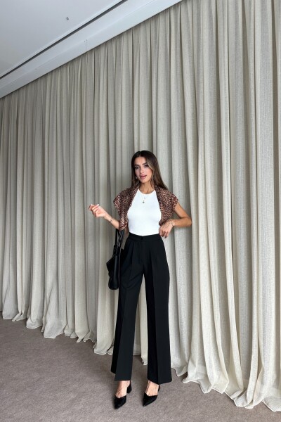Cepli Palazzo Pantolon - Siyah - MAT Collection